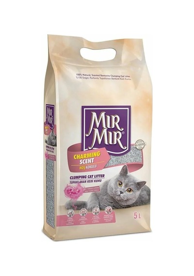 MırMır Bebek Pudrası Kokulu Topaklaşan Bentonit Kedi Kumu 5 L