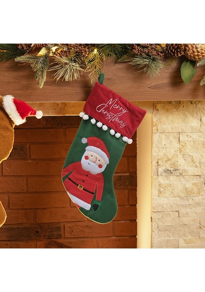 Karaca Home Kararca Home New Year Yılbaşı Santa Hediye Çorabı 16x8,5 Cm