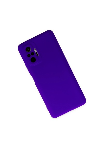 Newface Xiaomi Redmi Note 10 Pro Kılıf Nano İçi Kadife Silikon Glblseme - 91 - Mor