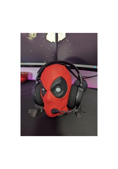 Deadpool Tasarımlı Dekoratif Kulaklık Standı