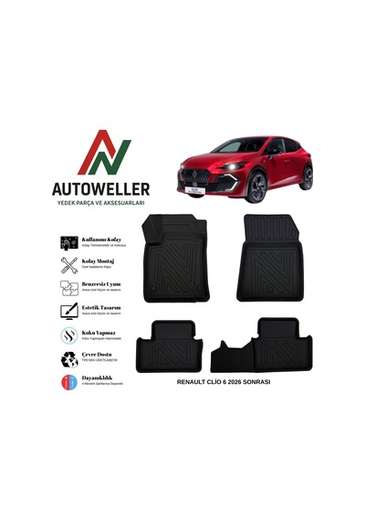 Renault Clio 6 2026 Sonrası Havuzlu Oto Paspas
