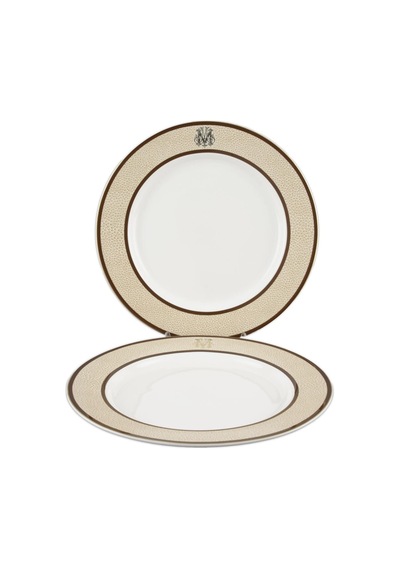 Mikasa Moor Micasa Desenli 2'li Servis Tabağı Seti 27 Cm Beyaz