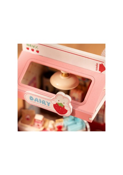 Milkshake Minyatür Maket Ev Seti Rolife Strawberry Milk Box