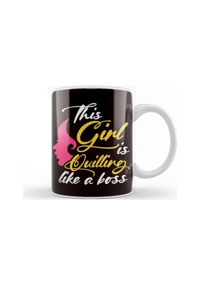 Girl Quilling Like Boss Hobby Paper Filigree Crafting Artist Kupa Bardak Porselen Karışık