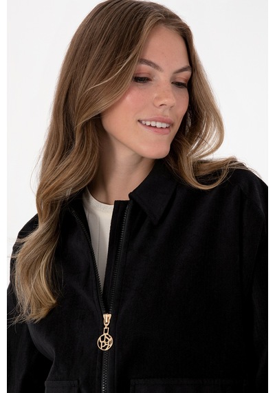 U.s. Polo Assn. Kadın Siyah Dokuma Mont 50313095-vr046 Siyah