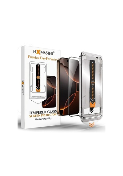 İphone 17 Pro Max Uyumlu Ultra Clear Hd Şeffaf Temperli Cam, Easy Fix Kolay Kurulum Serisi Yüksek Kaliteli Ekran Koruyucu