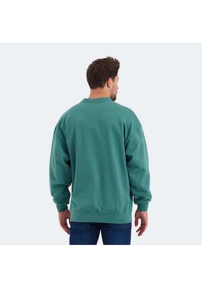 Slazenger VADIK Oversize Erkek  Yeşil Sweatshirt