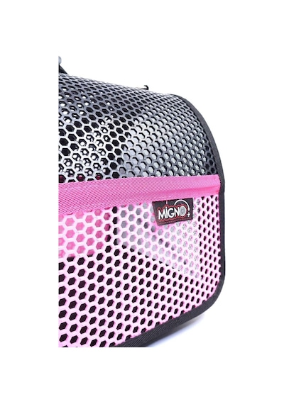 Flybag Voyager Fileli Model Kedi Köpek Taşıma Çantası, 46x30x27 Cm, Pembe-siyah