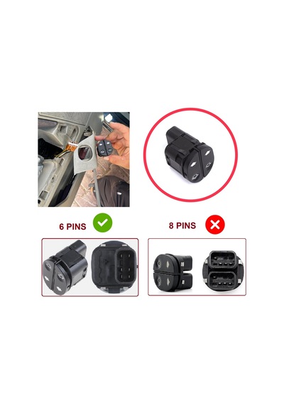 İkili Cam Açma Düğmesi Ford Fiesta 5 Fusion Connect Transit İçin