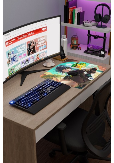 Kinich Genshin Impact Anime Gacha V2 - 48x40 Xl Gaming Mouse Pad Fare Altlığı