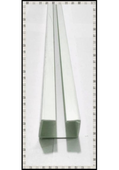 Akordeon Kapı Rayı 3x3cm, Beyaz Düz Renkli, 87cm