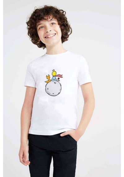 Tshirthane Küçük Prens Little Prince Gezegen Moon Baskılı Unisex Çocuk Beya