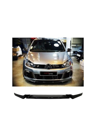 Vw Golf 6 R Ön Lip Piona Black 3 Prç Abs Plastik 2008 - 2012