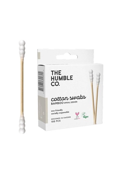 The Humble Co Bamboo Kulak Çubuğu Beyaz 100 Adet