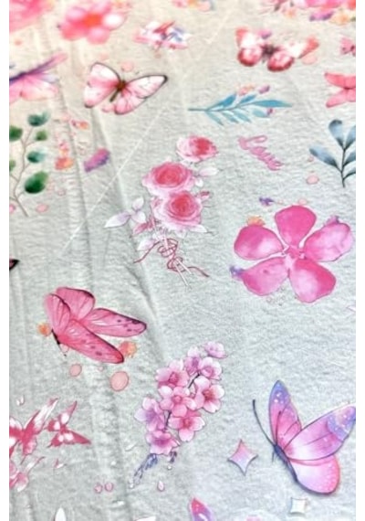 Kolbi Craft 4 Sayfa 60 Adet Şeffaf Pembe Kelebek Çiçek Sticker Bullet Journal Scrapbook Laptop Ajanda Planlayıcı Abanoz