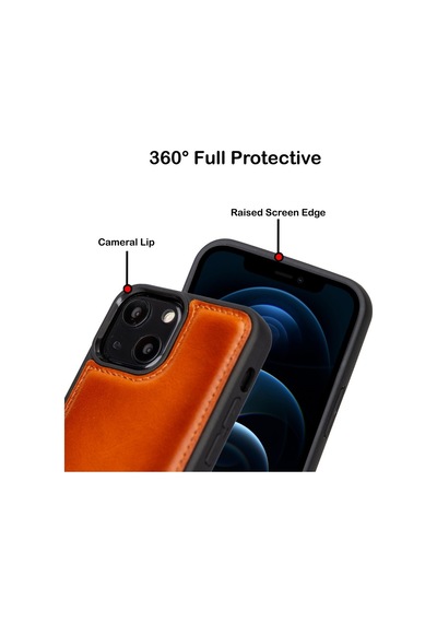 Bouletta Apple İphone 13 Mini Uyumlu Deri Arka Kapak Rst2ef Taba