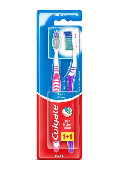Colgate Extra Clean Orta Diş Fırçası 1+1 - 7 Adet Tarı