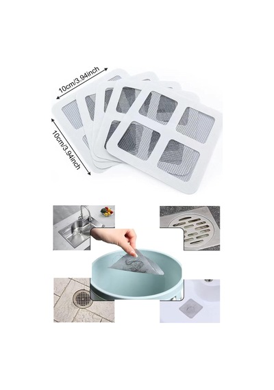 10 Adet Kendinden Yapışkanlı Banyo Gider Filesi Yeni Nesil Lavabo Küvet Gider Süzgeci Diğer