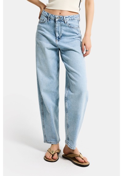 Itsbasic Kadın Ice 4s6-3 Relax Fit Esnek Kumaş Denim Jean Buz Mavi