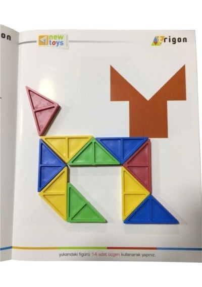 New Toys Trigon Oyunu Akıl Zeka Oyun Gelişmiş Tangram 3 Kitapçıklı