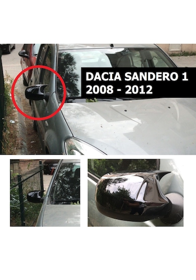 Dacia Sandero 1 Yarasa Ayna Kapağı Parlak Siyah