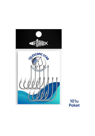 Olta İğnesi - Telescopic Star - Krom - No: 4/0 10'lu Paket