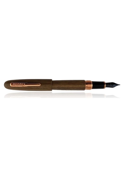 Conklin All American Golden Walnut Rose Gold Limited Edition Dolma Kalem M Uç 165-Koyu Yeşil