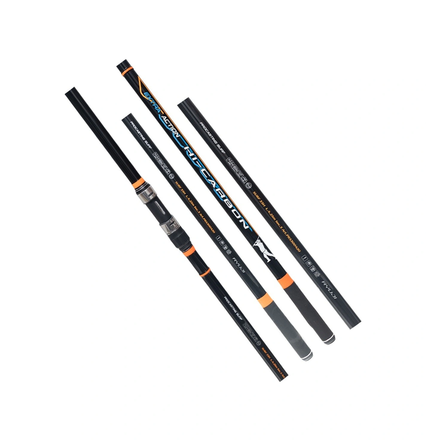 Ryujı Procastıng Surf Fujı 4.50m, 100-300gr, 3p Surf Kamış