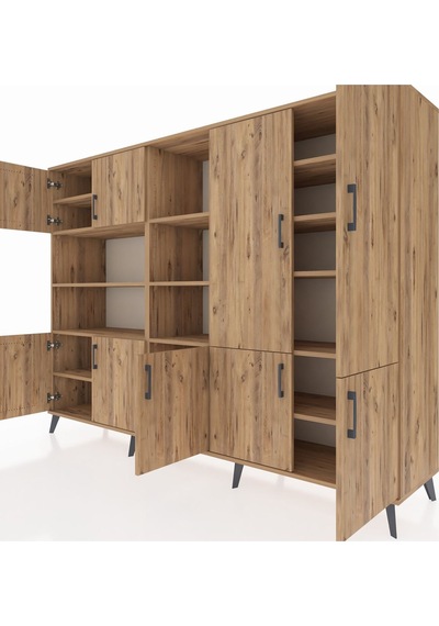 Hyperion Dolap 14 Raflı 9 Kapaklı 220x44x163 Çam-çam Atlas Çam - Atlas Çam Hyperion Dolap 14 Raflı 9 Kapaklı 220x44x163 Çam-çam Atlas Çam - Atlas Çam
