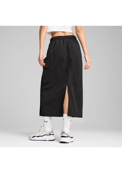 Puma Downtown Kadın Kargo Midi Etek 626656 01 Siyah