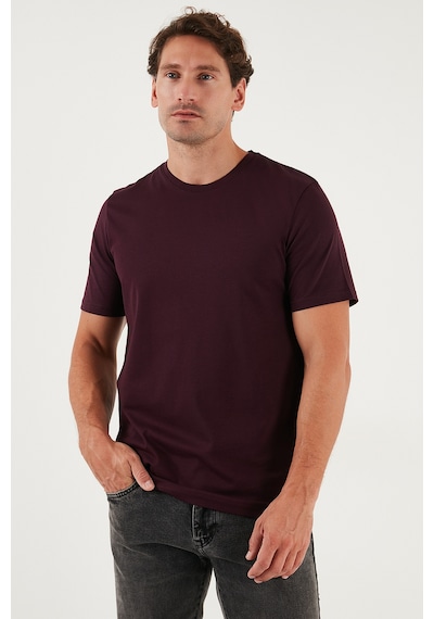 Buratti Pamuklu Regular Fit Bisiklet Yaka Erkek T Shirt 59020204 Vişne