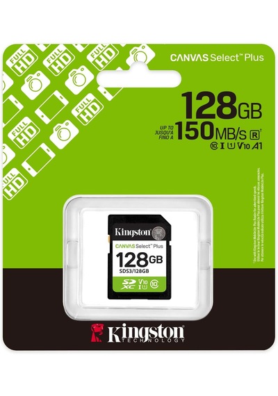 128gb Sdxc Canvas Select Plus Gen3 150mb/s C10 Uhs-ı U1 V10