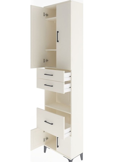 Arges Dolap 4 Raflı 3 Çekmeceli 2 Kapaklı 60x30x243 Aytaşı-aytaşı Aytası