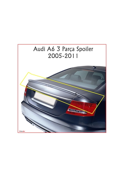 Audi A6 3 Parça Spoiler 2005-2011 Arası Modellere Uyumludur