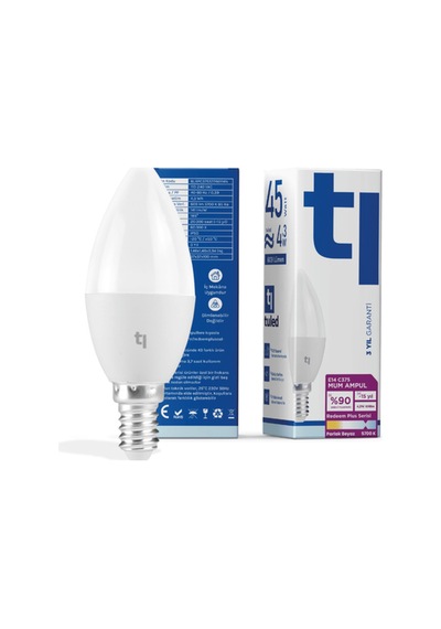Redeem Plus C37S E14 Mum Ampul, Titreşimsiz, Göz Konforu, 609 Lümen, Parlak Beyaz, 5700 Kelvin