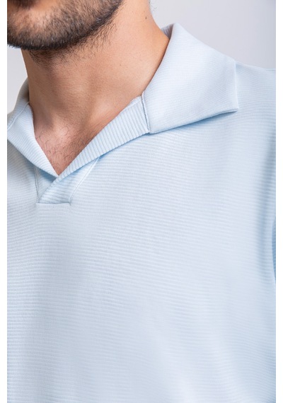 Premium Polo Yaka Erkek Tişört Mavi