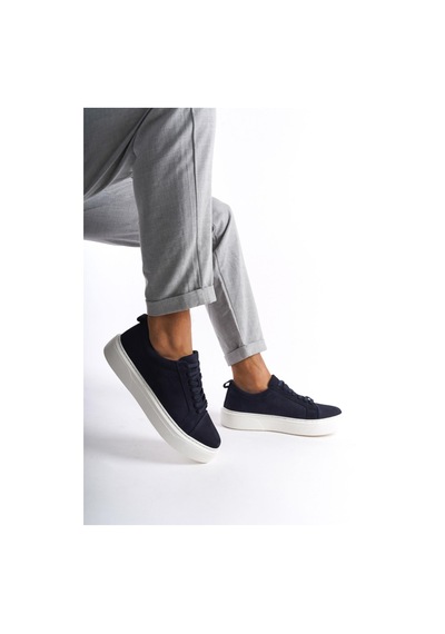 Mubiano Hakiki Deri Mbnbkm3-lcv Erkek Nubuk Lacivert Sneaker & Spor Ayakkabı Lacivert