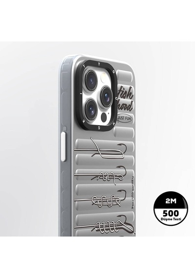 Apple Uyumlu iPhone 14 Pro Max Kılıf Magsafe Şarj Özellikli Youngkit Fishing Serisi Kapak Gri
