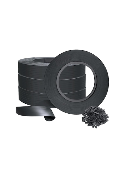 Pvc Gizlilik Şeritleri Bahçe Gizlilik Çiti Ekranı 300m X 4,7cm Güverte, Veranda, Balkon İçin 600 Klipsli Çift Çubuklu Paspaslar, Siyah