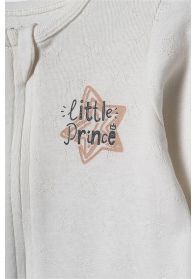 Babycosy Organic Wear %100 Organik Pamuk,ribana Fermuarlı Bebek Tulum Little Prince Baskılı,uzun Kollu,yenidoğan Ve Bebek Ekru Babycosy Organic Wear %100 Organik Pamuk,ribana Fermuarlı Bebek Tulum Little Prince Baskılı,uzun Kollu,yenidoğan Ve Bebek Ekru