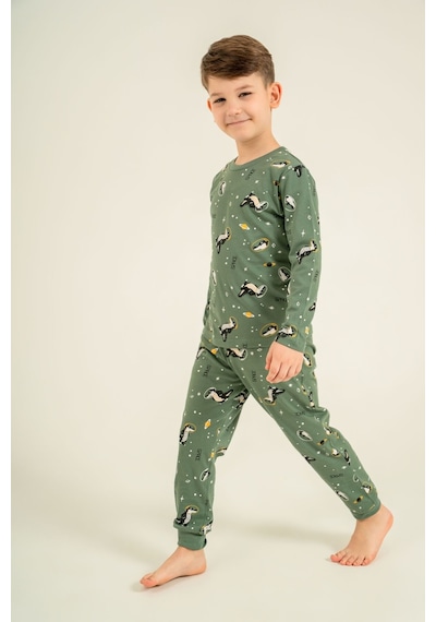 Rolypoly Erkek Çocuk Space Yeşil Uzun Kol Pijama Takım Rp3888-c-v1 Rp3888-c-v1