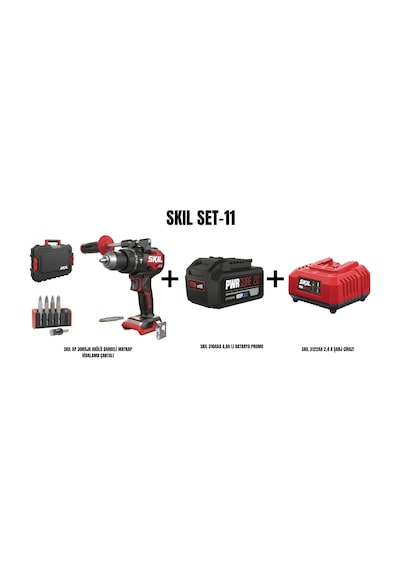 Skil Set-11 Skil XP 3085JA Akülü Darbeli Matkap Vidalama Çantalı + Skil 3104AA 4AH Li Batarya Promo + Skil 3122AA 2.4A Şarj Cihazı