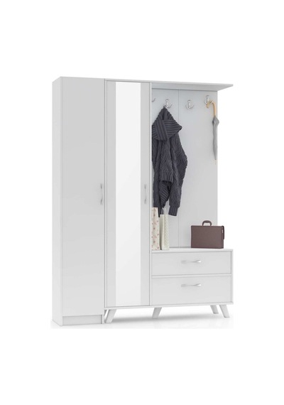 Abre Vm-34342 Beyaz Vestiyer Portmanto Ayakkabılık Diğer