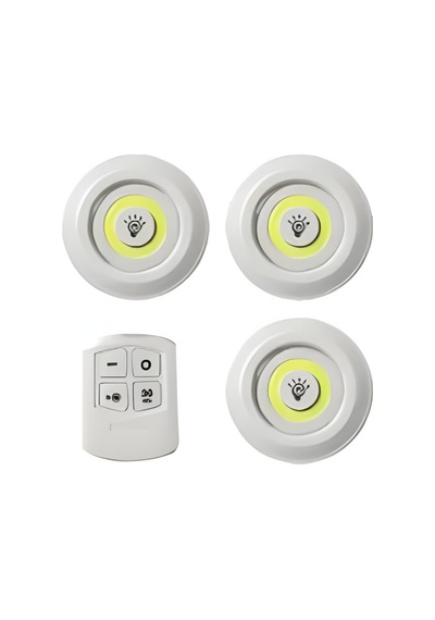 Kendal Kks103 Kumandalı Kabin Spotu 5w 100 Lümen, 3 Spot + 1 Kumanda - Beyaz Beyaz