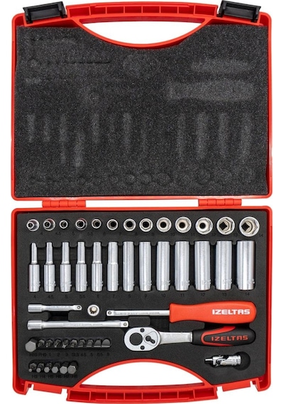 İzeltaş 1/4" Altı Köşe Mini Lokma Anahtar Ve Bits Set 48 Parça