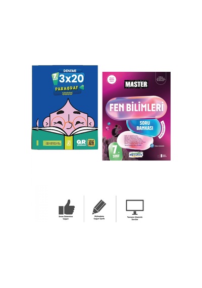 7. Sınıf Master Fen Bilimleri Soru Bankası + Paragraf Deneme Bigelio + Okyanus