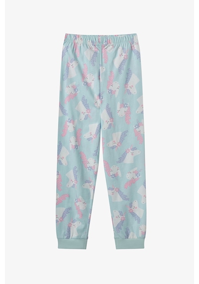 Penti Kız Çocuk Magical Repeat Pamuklu Uzun Kollu Pijama Takımı Mavi