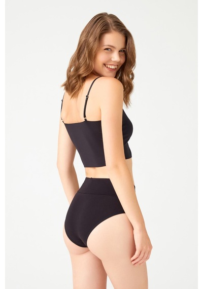 Cottonhill Pamuklu Yüksek Bel Toparlayıcı Kadın Bikini Külot 3'lü Paket - 2 Çok Renkli 2