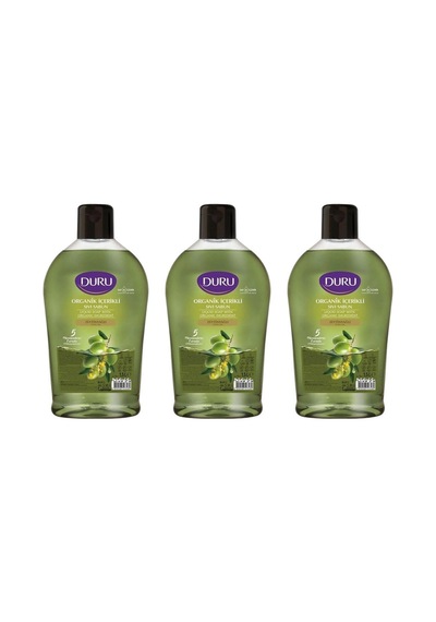 Duru Organik İçerikli Zeytinyağlı Sıvı Sabun, 1500 Ml, 3'lü Paket