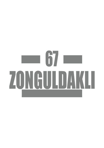 67 Zonguldaklı Araba Sticker 17x17 Cm Gri
